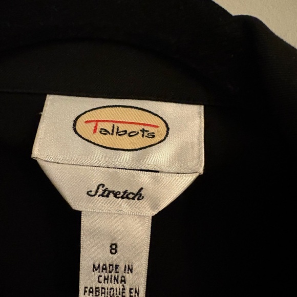 Talbots Blazer Deep Rich Black Women's Jacket Size 8 Vintage tag - Picture 6 of 10